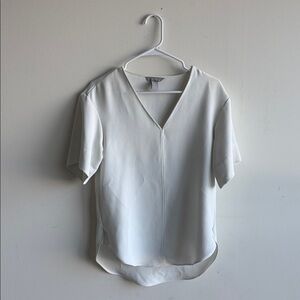 H&M Elegant White V-Neck Blouse